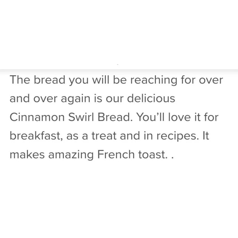LEWIS CINNAMON SWIRL BREAD 1 LB