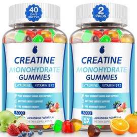 Gomitas de creatina para hombres y mujeres  Gomitas de monohidrato de creatina 0.18 onzas, constructor muscular, suplemento de impulso de energa y... 