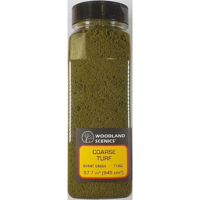 Woodland Scenics T1362 Greening Material Burnt Grass Shaker Coarse Turf