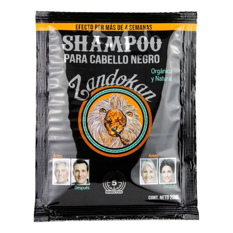 Zandokan Tinte Cubre Canas Negro, 10 Sobres De 25 Ml