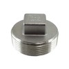 Duda Energy Square Plug 1-1/2" Male NPT 304 Stainless Steel