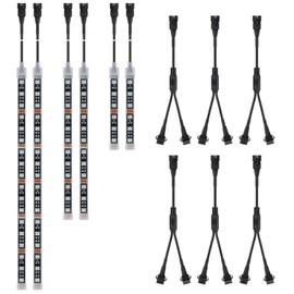 DITRIO 6pcs RGB Neon LED Light Strips SMD 5050 Including 6pcs of 1-2 Way Y Splitters for Motorcycles ATVs UTVs Golf Carts (Only for InfiColors Series)