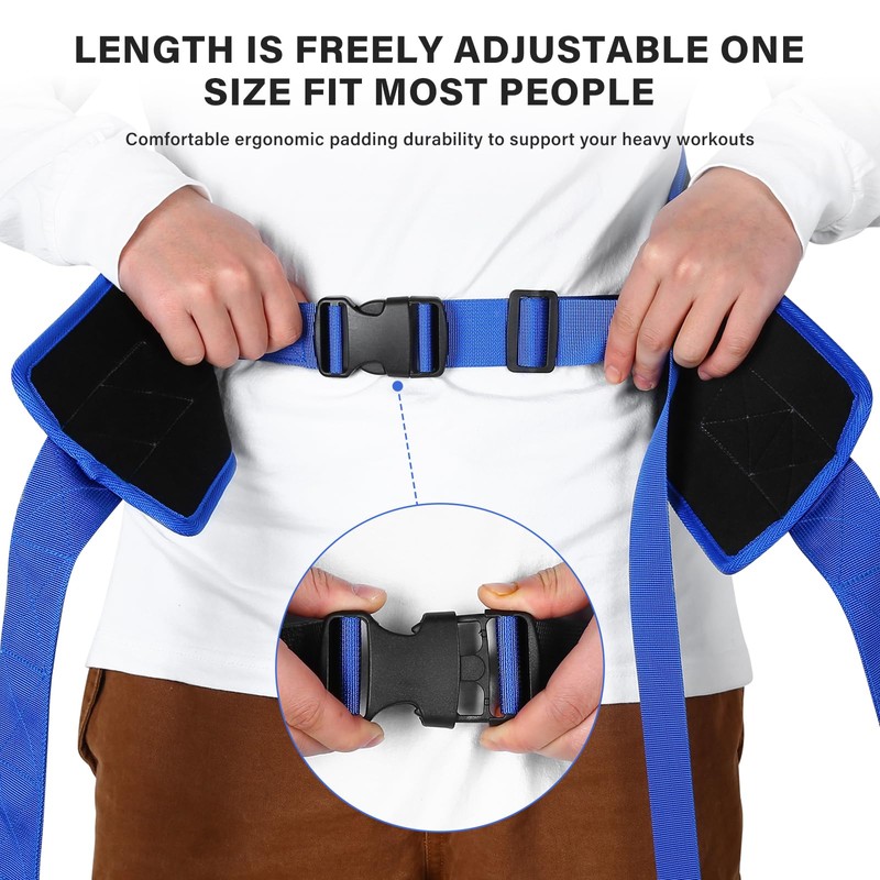 Bilbear Sled Pulling Belt,Adjustable Sled Training Waist Belt,Belt for Pulling,Weight