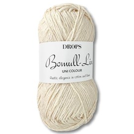 Frida's Wollhaus Drops 50 g Bomull-Lin Cotton Blend Yarn Knitting Crochet Wool Yarn 9 Colours (02 | Natural)