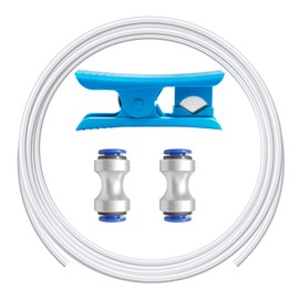 ACROSSXD 16.4ft(5M) PTFE Teflon Tube Kit,2pcs Teflon Feed Tube Connector，Tubing Cutter，2.5mm ID × 4mm OD PTFE Teflon Tube, for A1/A1 mini/P1P/P1S/X1C