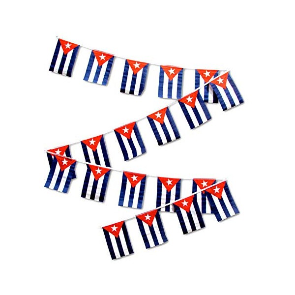 30ft String Flag Set of 20 Cuba Cuban 12x18 Bunting