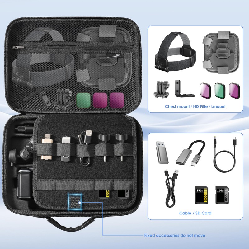 Carrying Case for Insta360 ACE Pro/Ace Pro 2 Xplorer Grip