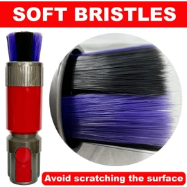 For Dyson V7 V8 V10 V11 V15 Vacuum Accessories & Attachment -Traceless Dust Brush & Dryer Vent Cleaner Kit - Refrigerator Condenser Coil Brush- Flexible Crevice Tool for Small Crevice & Car Detailing