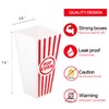 Novelty Place Plastic Red White Striped Classic Popcorn Containers for