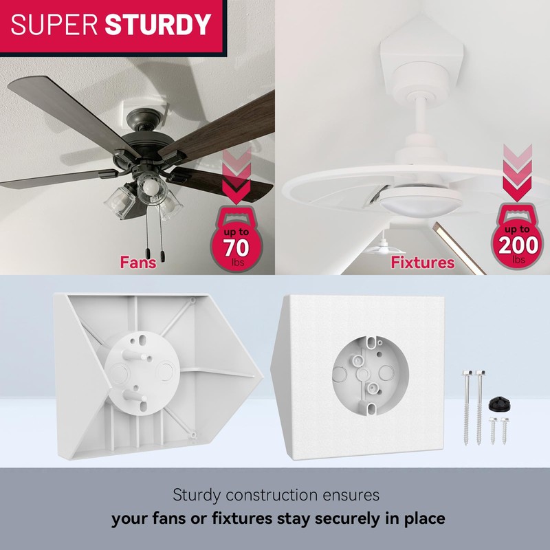 Ceiling Fan Angle Mount, FB900-1 Cathedral Ceiling Fan Box, Ceiling