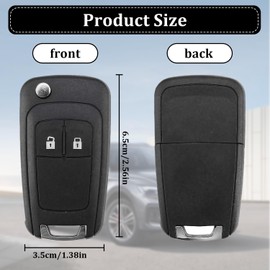 2 Buttons Car Key Cover Car Key Fob Case Remote Control Replacements Compatible with Opel Vauxhall Insignia Astra Meriva Zafira Movano Mokka Adam Cascada Corsa Karl
