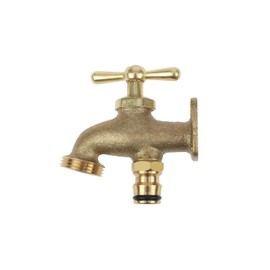 Darlac Take Anywhere Outside Tap, Portable Outdoor Water Tap for Gardens, Solid Brass ¾ BSP Thread, Mobile Water Access for Gardening and Allotments, Ref. DW420, Plumbing-Free Hose Compatible Design