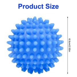 6 Pcs Tumble Dryer Balls for Laundry Balls for Washing Machine Ball, Reusable Soft Rapid Drying Ball for Tumble Dryer, Fluffy Clothing, Wrinkles and Less Static Cling(Dark Blue, 6.5cm)