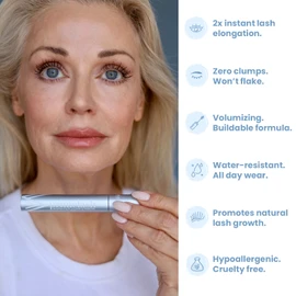 Prime Prometics PrimeLash Mascara for Women over 50 – Volumizing, Incredible Length in 2 Coats – Long-Stay, Zero Clumps, Hypoallergenic (Black)
