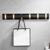 Thickened Invisible Hook 5 Hook Wall Mounted Coat Rack Folding