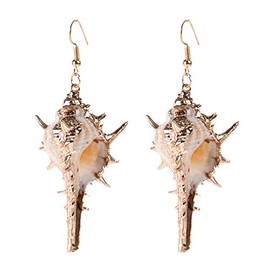 T-ztoss Shell Conch Earrings for Women Ocean Seashell Dangle Earrings Sea Snail Stud Earrings Summer Beach Jewelry (Conch)