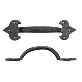 Richelieu Hardware BP9462162900 Sheffield Collection 6 3/4-inch (172 mm) Center-to-Center Matte Black Traditional Cabinet and Drawer Pull Handle for Kitchen, Bathroom, and Furniture