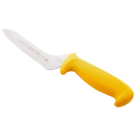 Mundial 5600 Series 7-Inch Offset Serrated Edge Sandwich Knife with Yellow Handle