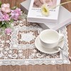 sourcing map Retro Lace Placemat 15x15-in Square Embroidered Table Place