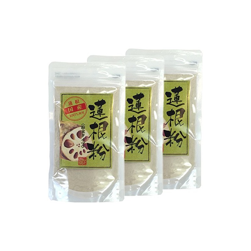 【国産 100%】蓮根粉 100g×3袋セット 無添加 熊本県産 巣鴨のお茶屋さん 山年園