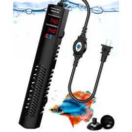 Aquarium Heater for 75 100 120 Gallon, 500W Submersible Fish Tank Water Heater with Accurate Temperature Control, Over-Temp Protect, Auto Shut-Off, Quick Heat up for Saltwater & Freshwater