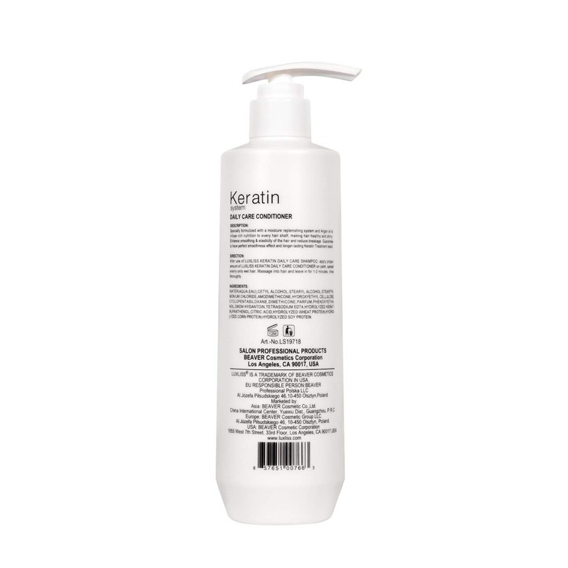 Luxliss Keratin Daily Care Shampoo and Conditioner Set, 2 Pack