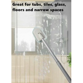 4PCS DOLANX Replacement Head for Extendable Tile Tub Brush Shower Cleaning Brush (4xScourer Head)