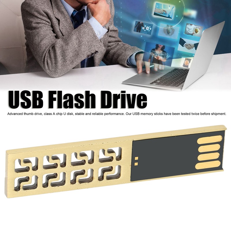 Flash Drive USB 2.0 16‑128GB Portable Metal Waterproof Memory Stick