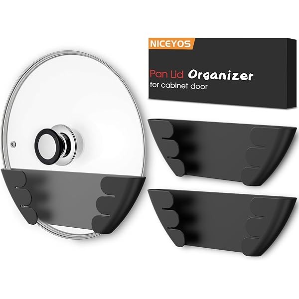 Universal Pot Lid Organizer for Cabinet - Upgraded Patented Niceyos