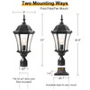 GOALPLUS 24" Outdoor Post Light with Dusk to Dawn Sensor,