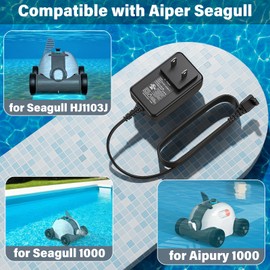 HIENADTOR 12.6V for Aiper Seagull HJ1103J 1000 Cordless Robotic Pool Vacuum Cleaner Charger Plug Power Cord AC DC Adapter for Aipury 1000 Pool Vacuum Sweeper Battery Charging Cable Power Supply