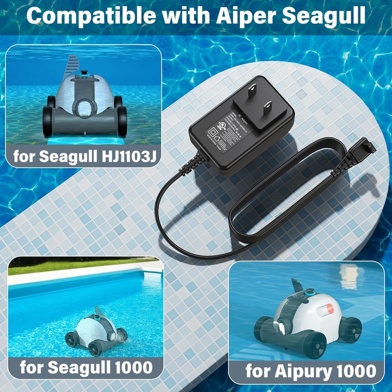 12.6V for Aiper Seagull HJ1103J 1000 Cordless Robotic Pool Vacuum