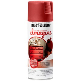 Rust-Oleum Imagine Craft & Hobby Chalk Finish Spray Paint Farmhouse Red, 12 oz.