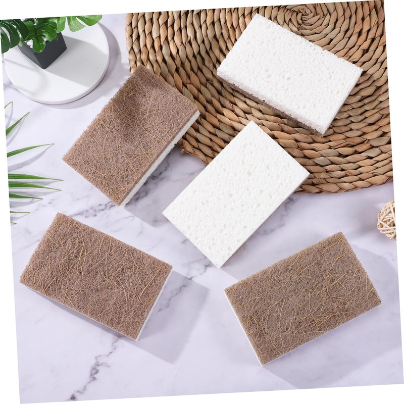 ULTECHNOVO 12Pcs Non Scratch Cleaning Sponges Highly Absorbent Coconut Fiber