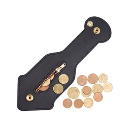 VIPERADE PJ23 EDC Leather Coin Purse for Belt,Small and Foldable Coin Wallet,Vintage Slapjack Leather Purse,Men's Mini Pouch