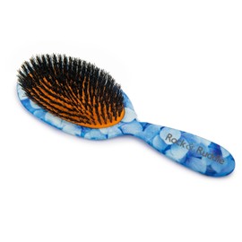Rock & Ruddle Natural Mixed Boar Bristle Hair Brush for Women and Kids (Large 21 cm) - Perfect for Wet or Dry Hair, Detangling Smoothing Blowdrying - Designed & Made in UK - Happy Hydrangeas