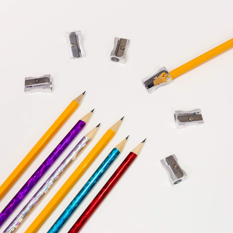 BAZIC Single Hole Metal Pencil Sharpener (6/Pack)