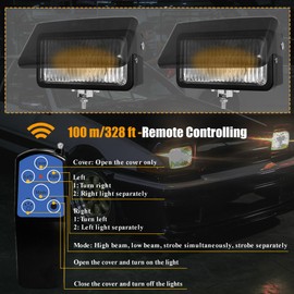 KEENWITS Classic JDM Pop-up Fog Lights Assembly with Wiring Harness, 12V Halogen Auto-Flip Light, Hidden Lift-up Driving Lamp, Hideaway Work Light for Truck (Black)