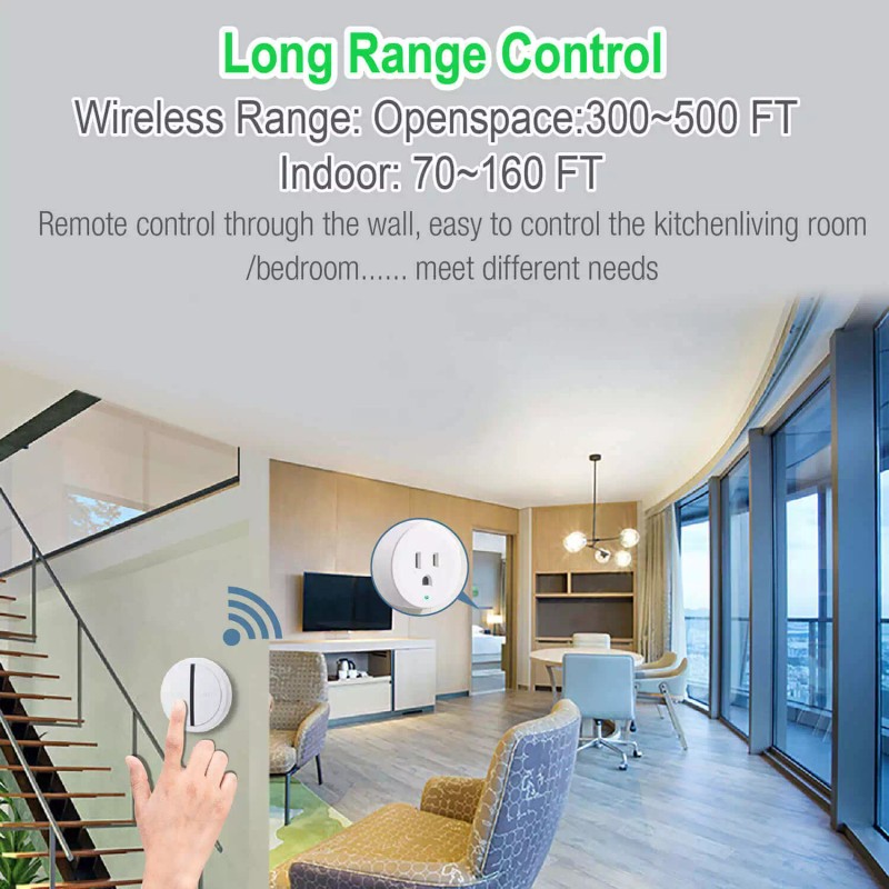 digi-office Wireless Remote Control Outlet Switch 500 ft long Range