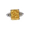 Psiroy Women's 925 Sterling Silver Plated Emerald Cut Simulated Citrine