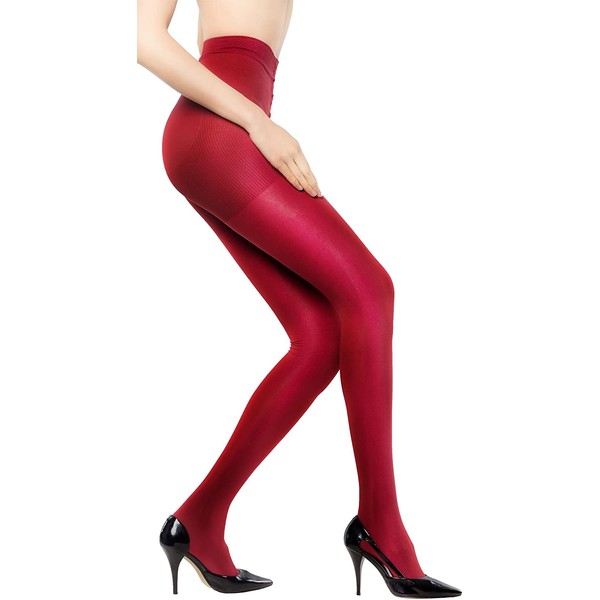 +MD 15-20mmHg Women's Graduated Compression Pantyhose Medical Quality Ladies Support Stocking BurgundyS