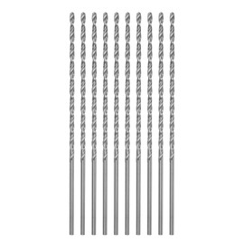QUARKZMAN Extra Long Spiral Drill Bits 2.5 mm HSS Drill Bit with High-Speed Steel Straight Shank Drill Bits 120 mm Length for Metal Woodwork Plastic Aluminium Alloy Pack of 10