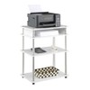 Convenience Concepts Designs2Go No Tools Printer Stand with Shelves, White