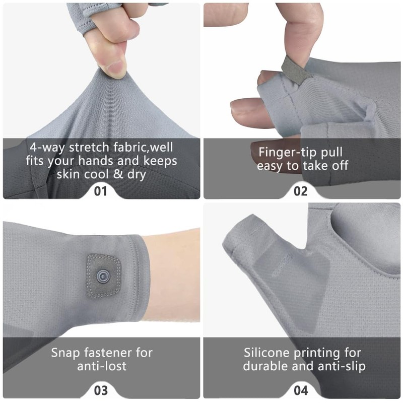 MOUNT TEC Unisex Sunscreen Gloves UV Protection Sunblock Fingerless Gloves