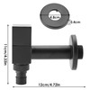 Tissting Garden Tap Outdoor Wall Mounted Black G1/2 Square Tap