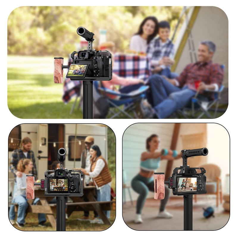 Kalofaye Aluminum Alloy Camera Cage Kit Replacement for Sony A7