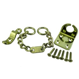(2 Stück) Tür Kette Security Lock Wing + Schrauben Messing vergoldet