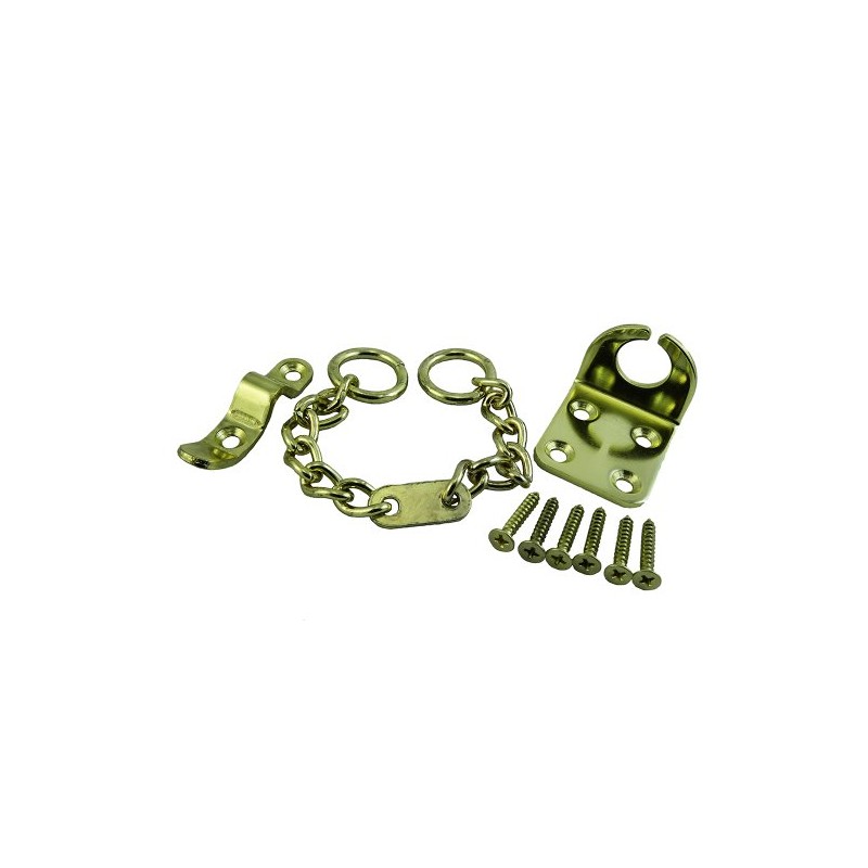 (2 Stück) Tür Kette Security Lock Wing + Schrauben Messing