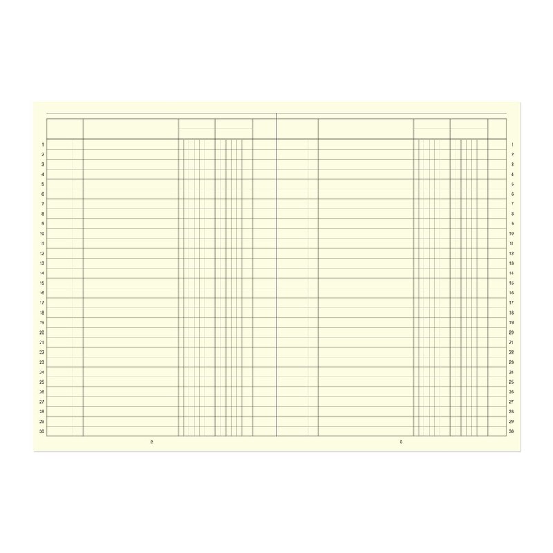BookFactory Ledger Book/Accounting Ledger/ 4 Column (Four Columns) Ledger Notebook-