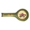 ACK Ceramic Spoon Rest (Grape),Cooking Spoon Holder for Kitchen Counter,